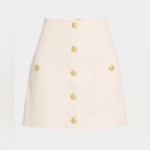 🆕 L’AGENCE Truman Faux Leather Mini Skirt in Vintage White